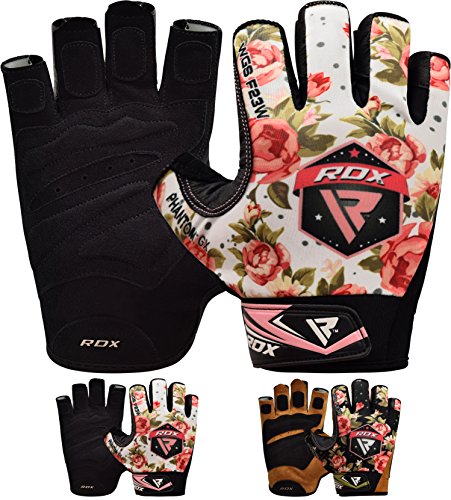 RDX Guantes Gimnasio Mujer Fitness Culturismo Musculacion Gym Levantamiento de Pesas Entrenamiento Halterofilia Deportivos Workout Powerlifting Chica Antideslizante Weightlifting Gloves