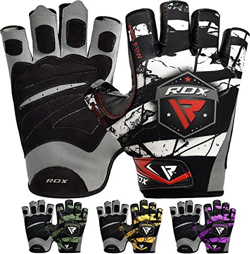 RDX Guantes Gimnasio Musculacion Pesas Fitness Levantamiento de Pesas Formación Entrenamiento físico de Culturismo