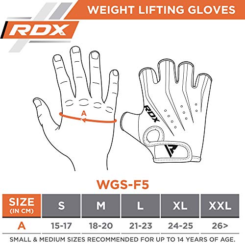 RDX Guantes Gimnasio Pesas Musculacion Fitness Entrenamiento Transpirable Powerlifting Ejercicio de Entrenamiento de Soporte de muñeca