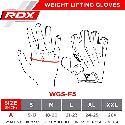 RDX Guantes Gimnasio Pesas Musculacion Fitness Entrenamiento Transpirable Powerlifting Ejercicio de Entrenamiento de Soporte de muñeca