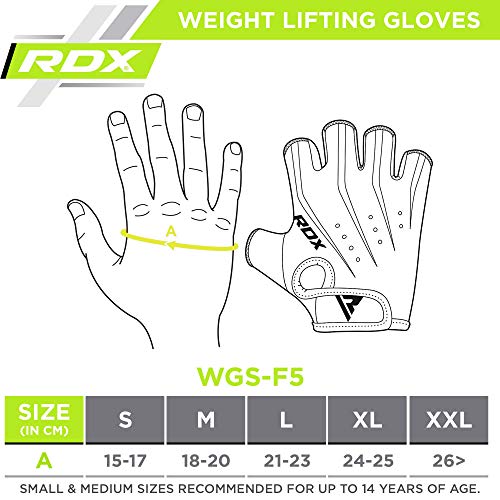 RDX Guantes Gimnasio Pesas Musculacion Fitness Entrenamiento Transpirable Powerlifting Ejercicio de Entrenamiento de Soporte de muñeca