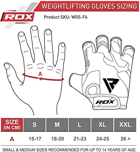 RDX Guantes Gimnasio Pesas Musculacion Guantes Culturismo Fitness Entrenamiento