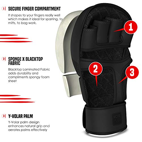 RDX Guantes MMA para Artes Marciales Entrenamiento, Convex Skin Sparring Guantillas, Bueno para Grappling, Muay Thai, Saco de Boxeo, Lucha Libre, Combate Training y Kickboxing RDX Guantes MMA para Artes Marciales Entrenamiento, Convex Skin Sparring Guantillas, Bueno para Grappling, Muay Thai, Saco de Boxeo, Lucha Libre, Combate Training y Kickboxing