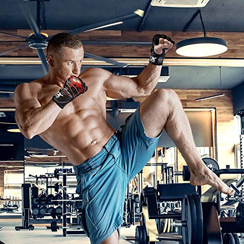 RDX Guantes MMA para Artes Marciales Entrenamiento, Cuero Grappling Guantillas, Bueno para Sparring, Lucha Libre, Kickboxing, Saco de Boxeo, Combate Training y Muay Thai RDX Guantes MMA para Artes Marciales Entrenamiento, Cuero Grappling Guantillas, Bueno para Sparring, Lucha Libre, Kickboxing, Saco de Boxeo, Combate Training y Muay Thai