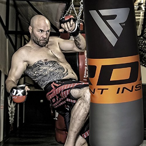 RDX Guantes MMA para Artes Marciales Entrenamiento, Cuero Grappling Guantillas, Bueno para Sparring, Muay Thai, Kickboxing, Saco de Boxeo, Combate Training y Lucha Libre