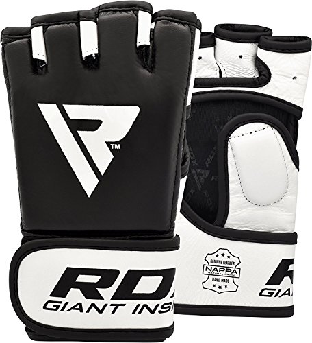 RDX Guantes MMA para Artes Marciales Entrenamiento, Cuero Sparring Guantillas, Bueno para Grapling, Kickboxing, Muay Thai, Saco de Boxeo, Combate Training y Lucha Libre