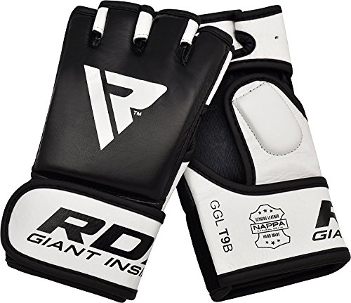 RDX Guantes MMA para Artes Marciales Entrenamiento, Cuero Sparring Guantillas, Bueno para Grapling, Kickboxing, Muay Thai, Saco de Boxeo, Combate Training y Lucha Libre