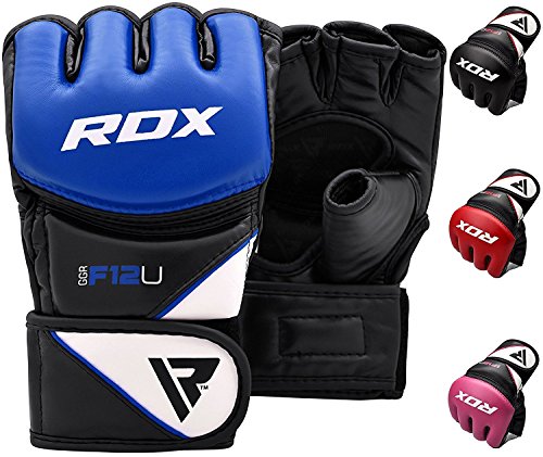 RDX Guantes MMA para Artes Marciales Entrenamiento, Maya Hide Cuero Grappling Guantillas, Bueno para Sparring, Kickboxing, Muay Thai, Saco de Boxeo, Lucha Libre y Combate Training