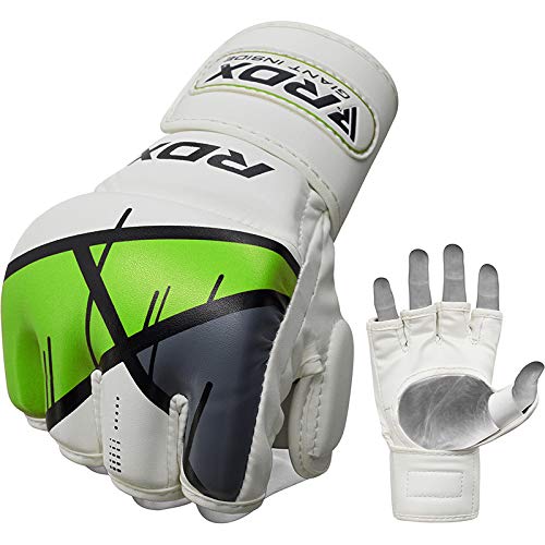 RDX Guantes MMA para Artes Marciales Entrenamiento, Maya Hide Cuero Guantillas, Bueno para Sparring, Combate Training, Kickboxing, Muay Thai, Saco de Boxeo, Grappling y Lucha Libre RDX Guantes MMA para Artes Marciales Entrenamiento, Maya Hide Cuero Guantillas, Bueno para Sparring, Combate Training, Kickboxing, Muay Thai, Saco de Boxeo, Grappling y Lucha Libre
