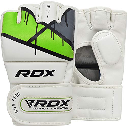 RDX Guantes MMA para Artes Marciales Entrenamiento, Maya Hide Cuero Guantillas, Bueno para Sparring, Combate Training, Kickboxing, Muay Thai, Saco de Boxeo, Grappling y Lucha Libre