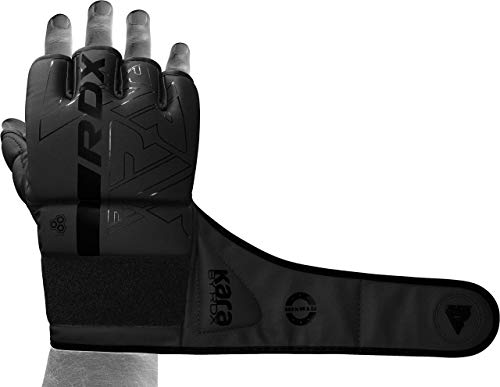 RDX Guantes MMA para Artes Marciales Grappling Entrenamiento, Maya Hide Cuero Kara Sparring Guantillas Lucha Krav Maga y Combate Training Muay Thai Kickboxing