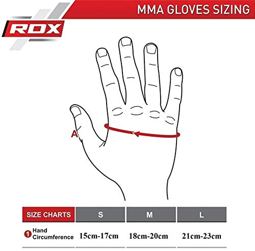 RDX Guantes MMA para Artes Marciales Grappling Entrenamiento, Maya Hide Cuero Kara Sparring Guantillas Lucha Krav Maga y Combate Training Muay Thai Kickboxing RDX Guantes MMA para Artes Marciales Grappling Entrenamiento, Maya Hide Cuero Kara Sparring Guantillas Lucha Krav Maga y Combate Training Muay Thai Kickboxing