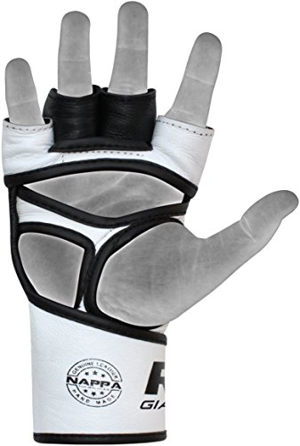 RDX Guantes MMA Vaca Esconder Cuero Lucha Libre Sparring, Artes Marciales Grappling Guantillas Entrenamiento RDX Guantes MMA Vaca Esconder Cuero Lucha Libre Sparring, Artes Marciales Grappling Guantillas Entrenamiento