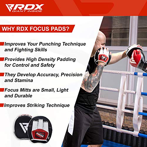 RDX Manoplas Boxeo Paos Muay Thai Kick Boxing Artes Marciales Patada Pad Entrenamiento