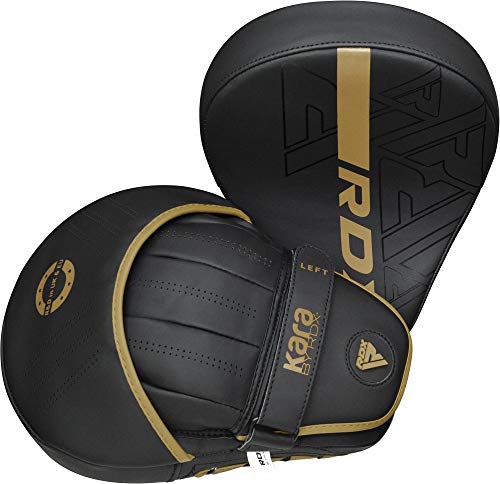 RDX Manoplas Boxeo y Guantes Curvas Paos MMA Muay Thai Artes Marciales Kick Boxing Focus Pads Entrenamiento Patadas Karate