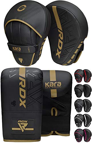 RDX Manoplas Boxeo y Guantes Curvas Paos MMA Muay Thai Artes Marciales Kick Boxing Focus Pads Entrenamiento Patadas Karate