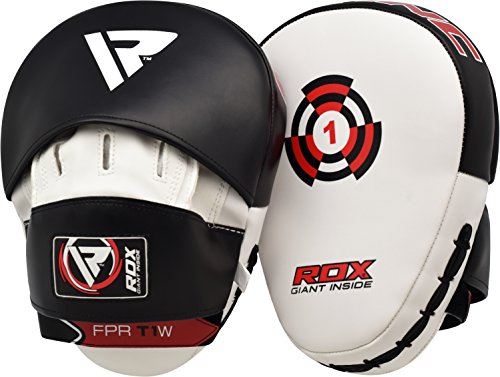 RDX Manoplas Boxeo y Guantes Curvas Paos Muay Thai MMA Artes Marciales Kick Boxing Focus Pads Entrenamiento Patadas Karate