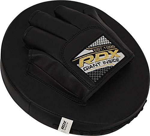 RDX Manoplas de Boxeo Niño Paos Muay Thai MMA Almohadilla Convex y Metalic Cuero Junior Kick Boxing Escudo Patada Entrenamiento Kids Karate Artes Marciales Gancho y Jab Focus Pad RDX Manoplas de Boxeo Niño Paos Muay Thai MMA Almohadilla Convex y Metalic Cuero Junior Kick Boxing Escudo Patada Entrenamiento Kids Karate Artes Marciales Gancho y Jab Focus Pad