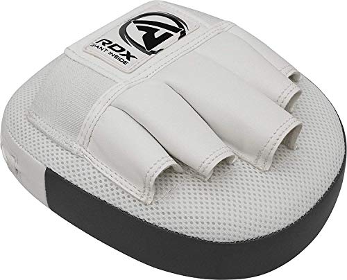 RDX Manoplas de Boxeo Niño Paos Muay Thai MMA Almohadilla Maya Hide Cuero Junior Kick Boxing Entrenamiento Escudo Patada Kids Artes Marciales Gancho y Jab Karate Focus Pad