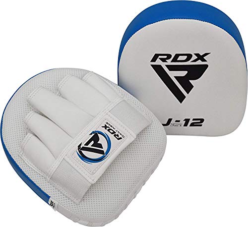 RDX Manoplas de Boxeo Niño Paos Muay Thai MMA Almohadilla Maya Hide Cuero Junior Kick Boxing Entrenamiento Escudo Patada Kids Artes Marciales Gancho y Jab Karate Focus Pad