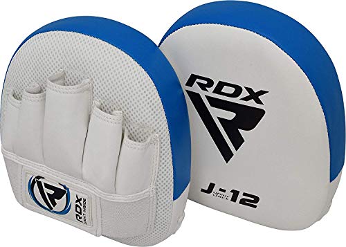 RDX Manoplas de Boxeo Niño Paos Muay Thai MMA Almohadilla Maya Hide Cuero Junior Kick Boxing Entrenamiento Escudo Patada Kids Artes Marciales Gancho y Jab Karate Focus Pad