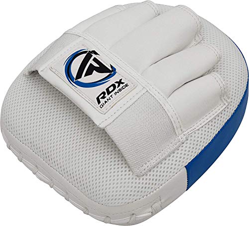 RDX Manoplas de Boxeo Niño Paos Muay Thai MMA Almohadilla Maya Hide Cuero Junior Kick Boxing Entrenamiento Escudo Patada Kids Artes Marciales Gancho y Jab Karate Focus Pad