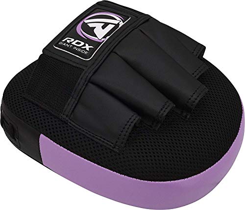 RDX Manoplas de Boxeo Niño Paos Muay Thai MMA Almohadilla Maya Hide Cuero Junior Kick Boxing Entrenamiento Escudo Patada Kids Artes Marciales Gancho y Jab Karate Focus Pad