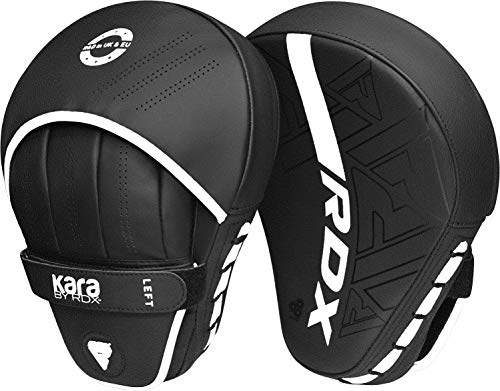 RDX Manoplas de Boxeo Paos Muay Thai Cuero MMA Kick Boxing Entrenamiento Artes Marciales Krav Maga Escudo Patada Gancho y Jab Karate Focus Pad RDX Manoplas de Boxeo Paos Muay Thai Cuero MMA Kick Boxing Entrenamiento Artes Marciales Krav Maga Escudo Patada Gancho y Jab Karate Focus Pad