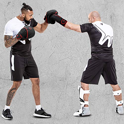 RDX Manoplas de Boxeo Paos Muay Thai Cuero MMA Kick Boxing Entrenamiento Artes Marciales Krav Maga Escudo Patada Gancho y Jab Karate Focus Pad RDX Manoplas de Boxeo Paos Muay Thai Cuero MMA Kick Boxing Entrenamiento Artes Marciales Krav Maga Escudo Patada Gancho y Jab Karate Focus Pad