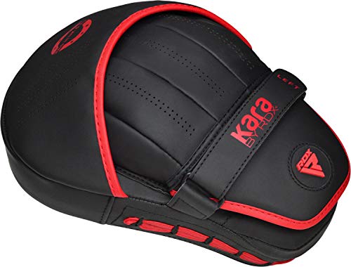 RDX Manoplas de Boxeo Paos Muay Thai Cuero MMA Kick Boxing Entrenamiento Artes Marciales Krav Maga Escudo Patada Gancho y Jab Karate Focus Pad RDX Manoplas de Boxeo Paos Muay Thai Cuero MMA Kick Boxing Entrenamiento Artes Marciales Krav Maga Escudo Patada Gancho y Jab Karate Focus Pad