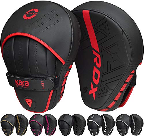 RDX Manoplas de Boxeo Paos Muay Thai Cuero MMA Kick Boxing Entrenamiento Artes Marciales Krav Maga Escudo Patada Gancho y Jab Karate Focus Pad