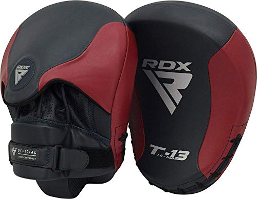 RDX Manoplas de Boxeo Paos Muay Thai Guantes Saco Kick Boxing MMA Almohadilla Artes Marciales Krav Maga Escudo Patada Gancho y Jab Pad Entrenamiento Focus Pads