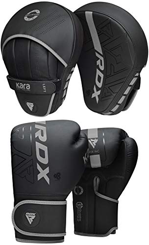 RDX Manoplas de Boxeo Paos Muay Thai Guantes Saco MMA Kick Boxing Almohadilla Artes Marciales Krav Maga Escudo Patada Gancho y Jab Pad Entrenamiento Focus Pads