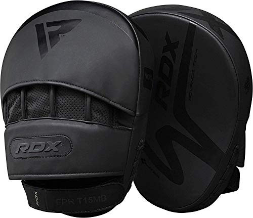 RDX Manoplas de Boxeo y Guantes Entrenamiento Muay Thai Paos Saco MMA Kick Boxing Almohadilla Gancho y Jab Pad Artes Marciales Escudo Patada Focus Pads