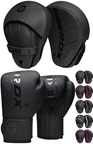 RDX Manoplas de Boxeo y Guantes Niño Entrenamiento Muay Thai Paos Saco Junior Kick Boxing MMA Almohadilla Artes Marciales Escudo Patada Kids Gancho y Jab Pad Focus Pads