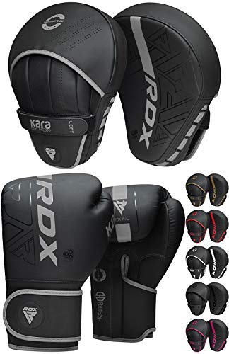 RDX Manoplas de Boxeo y Guantes Niño Entrenamiento Muay Thai Paos Saco Junior Kick Boxing MMA Almohadilla Artes Marciales Escudo Patada Kids Gancho y Jab Pad Focus Pads