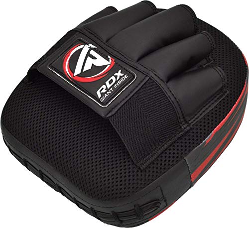 RDX Manoplas de Boxeo y Guantes Niño para Entrenamiento, Junior Maya Hide Cuero Almohadilla Gancho y Jab Pad Mitones para Kick Boxing, Saco Sparring, Muay Thai, Artes Marciales, MMA Escudo Patada