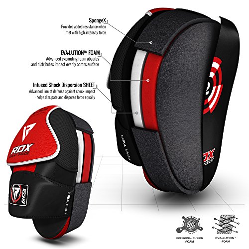 RDX Maya Hide Cuero MMA Par Escudo Sciopero Gancho Jab Pastillas Boxeo Thai Pao Artes Marciales Entrenamiento RDX Maya Hide Cuero MMA Par Escudo Sciopero Gancho Jab Pastillas Boxeo Thai Pao Artes Marciales Entrenamiento