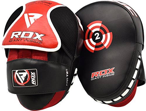 RDX Maya Hide Cuero MMA Par Escudo Sciopero Gancho Jab Pastillas Boxeo Thai Pao Artes Marciales Entrenamiento