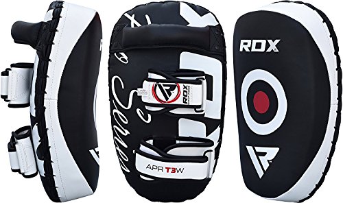 RDX MMA Huelga Escudo Par Kick Target Focus Bolsa tailandeses Pad boxeo Mitones de perforación Kickboxing