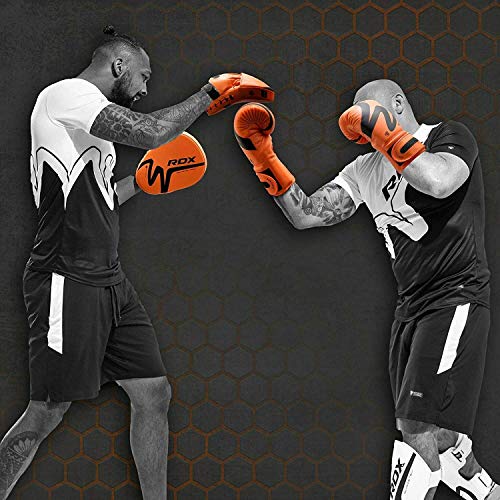 RDX MMA Manoplas Boxeo Paos Muay Thai Almohadilla Kick Boxing Artes Marciales Patada Gancho y Jab Pad Entrenamiento RDX MMA Manoplas Boxeo Paos Muay Thai Almohadilla Kick Boxing Artes Marciales Patada Gancho y Jab Pad Entrenamiento