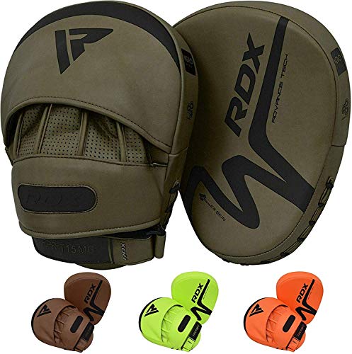 RDX MMA Manoplas Boxeo Paos Muay Thai Almohadilla Kick Boxing Artes Marciales Patada Gancho y Jab Pad Entrenamiento RDX MMA Manoplas Boxeo Paos Muay Thai Almohadilla Kick Boxing Artes Marciales Patada Gancho y Jab Pad Entrenamiento