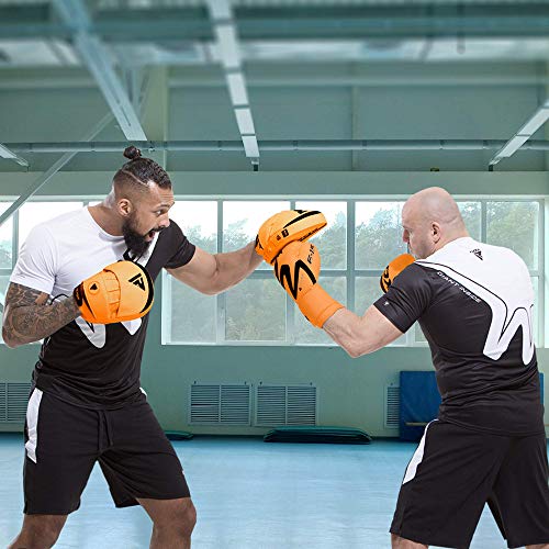 RDX MMA Manoplas Boxeo Paos Muay Thai Guantes Saco Kick Boxing Almohadilla Artes Marciales Patada Gancho y Jab Pad Entrenamiento Focus Pads RDX MMA Manoplas Boxeo Paos Muay Thai Guantes Saco Kick Boxing Almohadilla Artes Marciales Patada Gancho y Jab Pad Entrenamiento Focus Pads