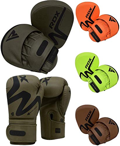 RDX MMA Manoplas Boxeo Paos Muay Thai Guantes Saco Kick Boxing Almohadilla Artes Marciales Patada Gancho y Jab Pad Entrenamiento Focus Pads RDX MMA Manoplas Boxeo Paos Muay Thai Guantes Saco Kick Boxing Almohadilla Artes Marciales Patada Gancho y Jab Pad Entrenamiento Focus Pads