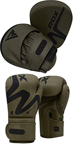 RDX MMA Manoplas Boxeo Paos Muay Thai Guantes Saco Kick Boxing Almohadilla Artes Marciales Patada Gancho y Jab Pad Entrenamiento Focus Pads