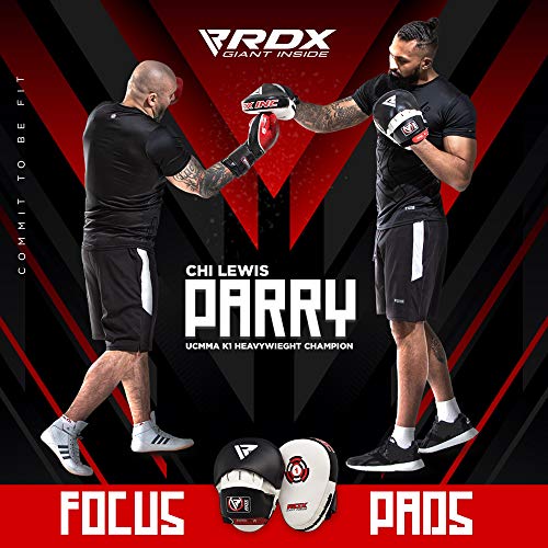 RDX MMA Manoplas de Boxeo Paos Muay Thai Kick Boxing Artes Marciales Patada Pad Entrenamiento