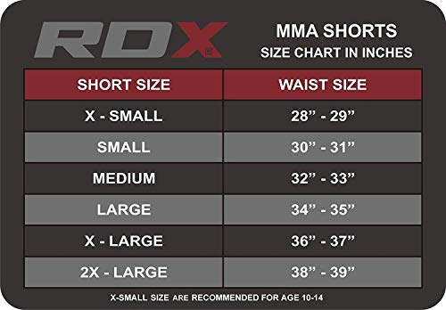 RDX MMA Pantalones Boxeo Corto Entrenamiento Muay Thai Shorts Running Fitness Kickboxing