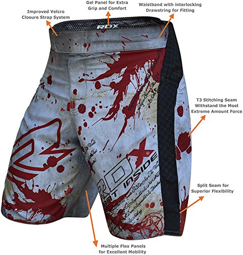 RDX MMA Pantalones Corto Boxeo Entrenamiento Shorts Muay Thai Running Fitness Kickboxing