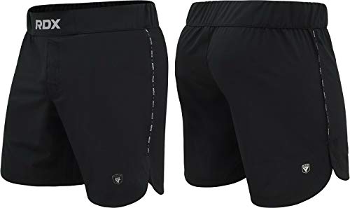 RDX MMA Pantalones para Entrenamiento y Kickboxing - Cortos para Artes Marciales, Grappling, Sparring, Boxeo, Cage Fight - Shorts para BJJ, Muay Thai, Gimnasio Fitness y Deportivos de Combate