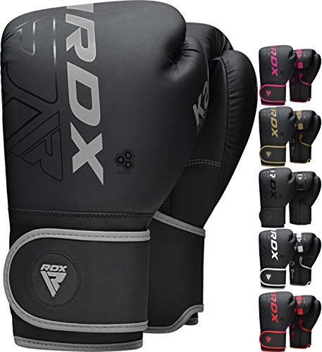 RDX Niños Guantes de Boxeo para Entrenamiento y Muay Thai, Maya Hide Cuero Kara Junior Mitones para Sparring, Kick Boxing, Boxing Gloves para Saco Boxeo, Artes Marciales